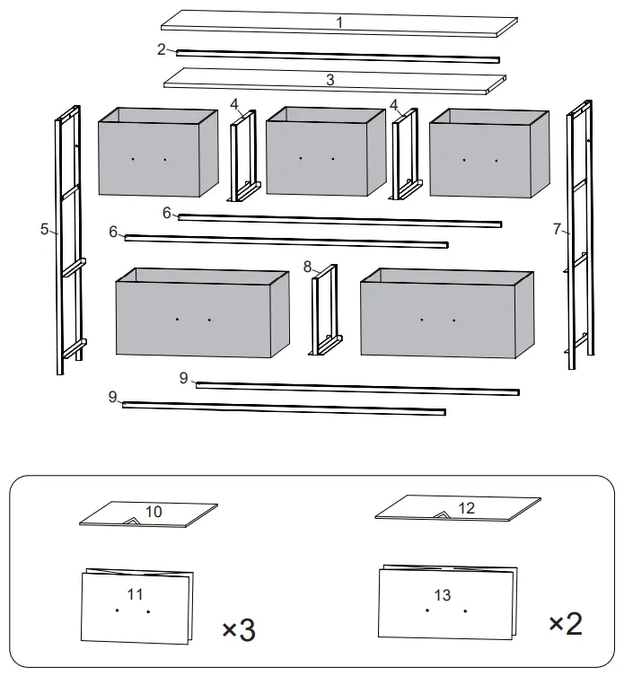 WLIVE-ASNG044-Fabric-5-Drawer-Low-Storage-Cabinet-with-Open-Shelf-2