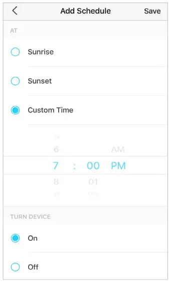 tp-link Tapo P110 Mini Smart Wifi Socket - Set Schedule