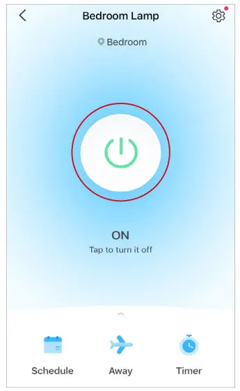 tp-link Tapo P110 Mini Smart Wifi Socket - button to