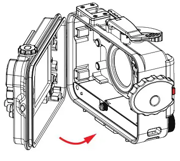 WEEFiNE WFH TG 6 Waterproof Case - OPENING AND LOCKING THE CASE 3