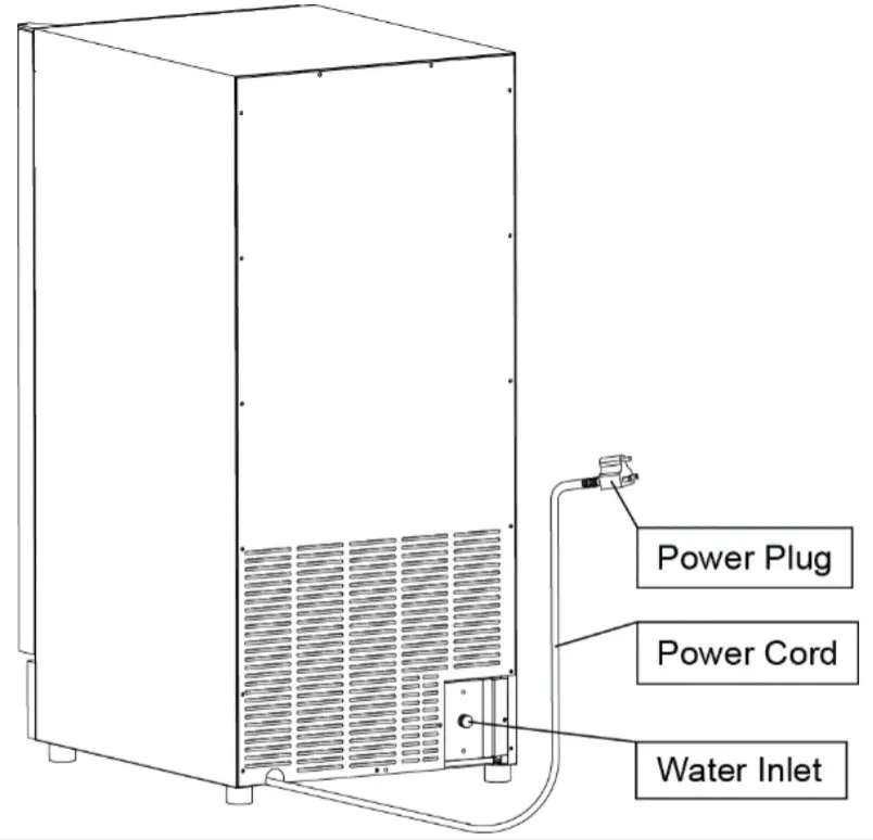 EDGESTAR Undercounter Crescent Ice Maker Owner's - Back View