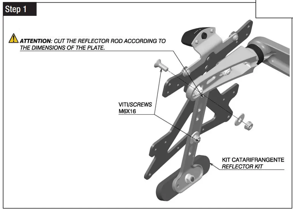 rizoma PT667 Plate Holder Side Arm fig 4