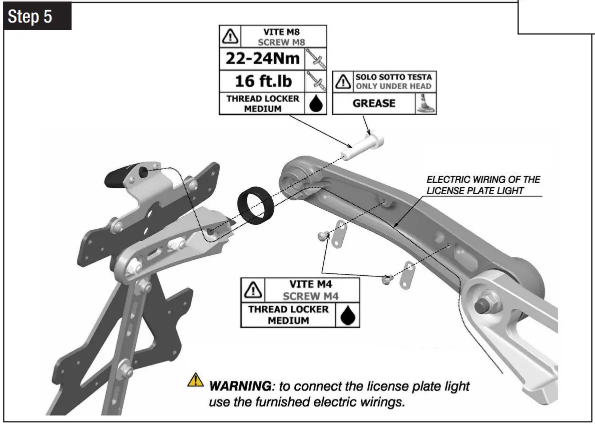 rizoma PT667 Plate Holder Side Arm fig 8
