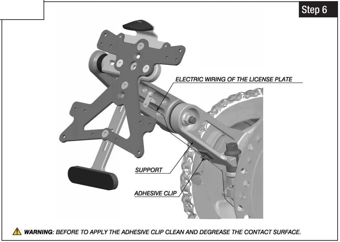 rizoma PT667 Plate Holder Side Arm fig 9