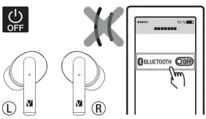 FIG 10 Turning off earbuds