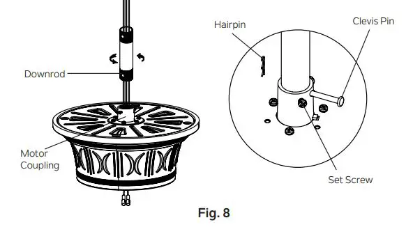 KICHLER 300325 56 Inch Crescent Ceiling Fan Brushed Nickel Instruction Manual - Fig 8