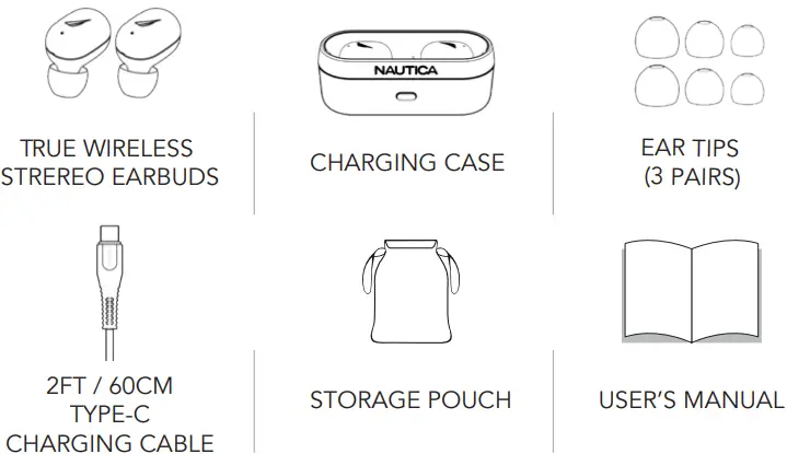 NAUTICA T300 True Wireless Earbuds-FIG2
