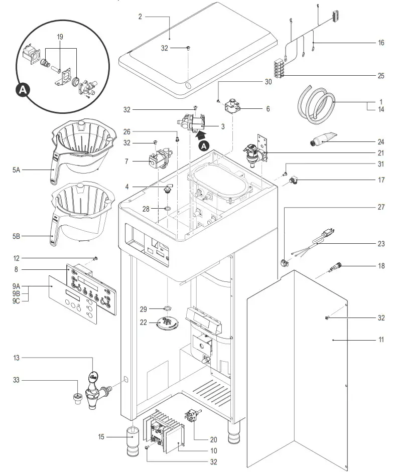 Curtis G3 TPX 1.5 Gallon Coffee Brewing System - fig 29