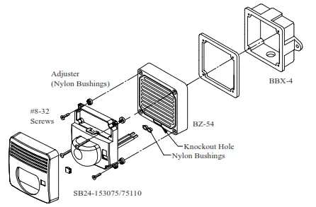 POTTER SB24 SERIES Select-A-Strobe - Mounting