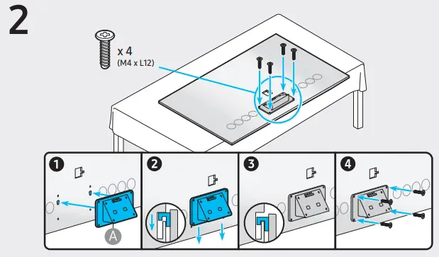 SAMSUNG QN65QN8A Smart TV -.HOLDER-WALL RING x 42