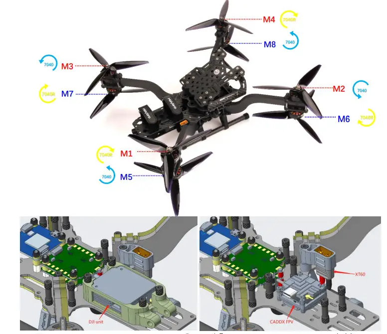 Holybro Kopis 30088 Cinematic X8 Frame Kit - Wiring diagram 3