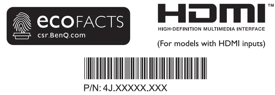 BenQ XL Series Monitor - BAR Code