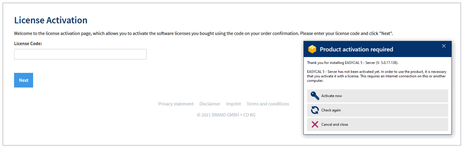 BRAND EASYCAL 5.0 Calibration Software - Activate License