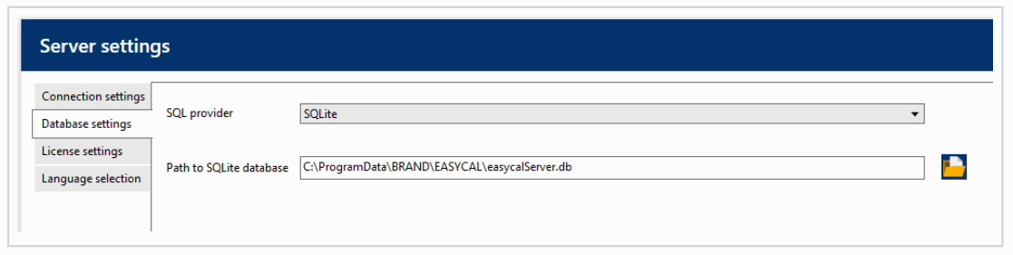 BRAND EASYCAL 5.0 Calibration Software -Database settings