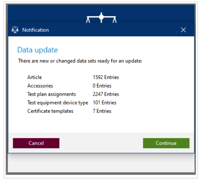 BRAND EASYCAL 5.0 Calibration Software - Notification