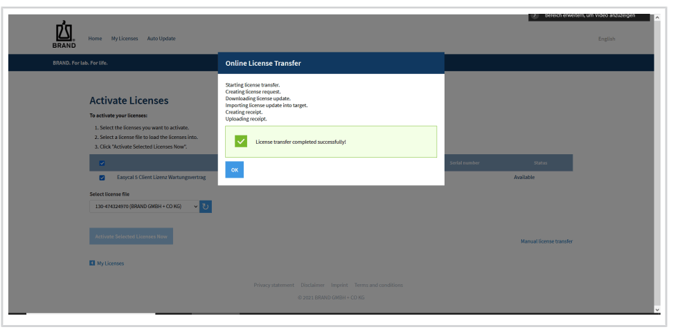 BRAND EASYCAL 5.0 Calibration Software - client licenses