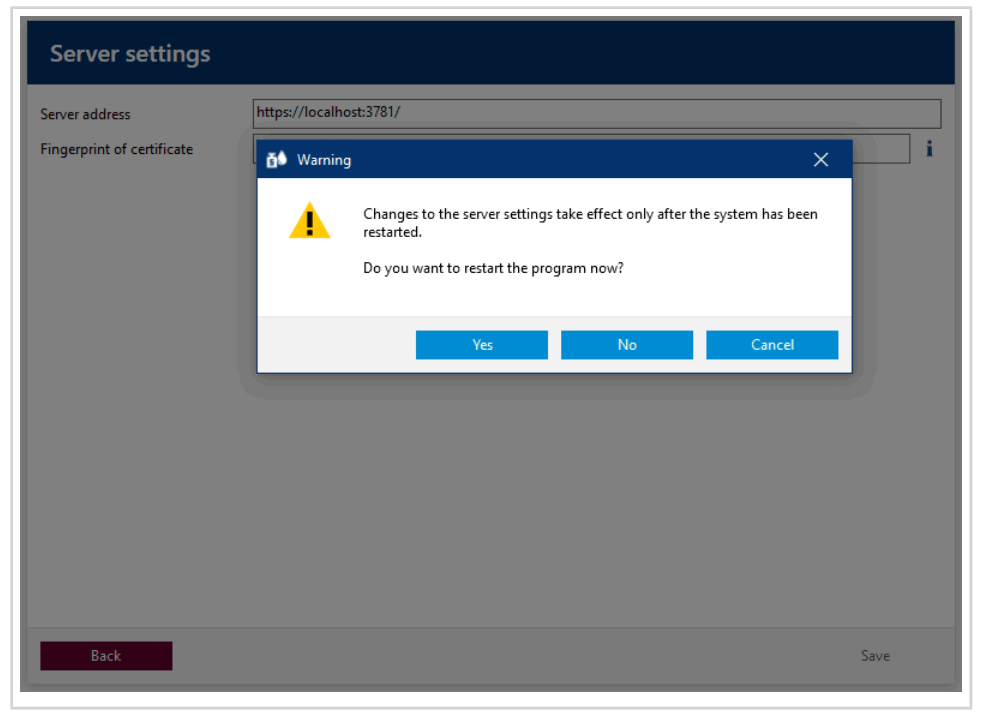 BRAND EASYCAL 5.0 Calibration Software - server settings 4
