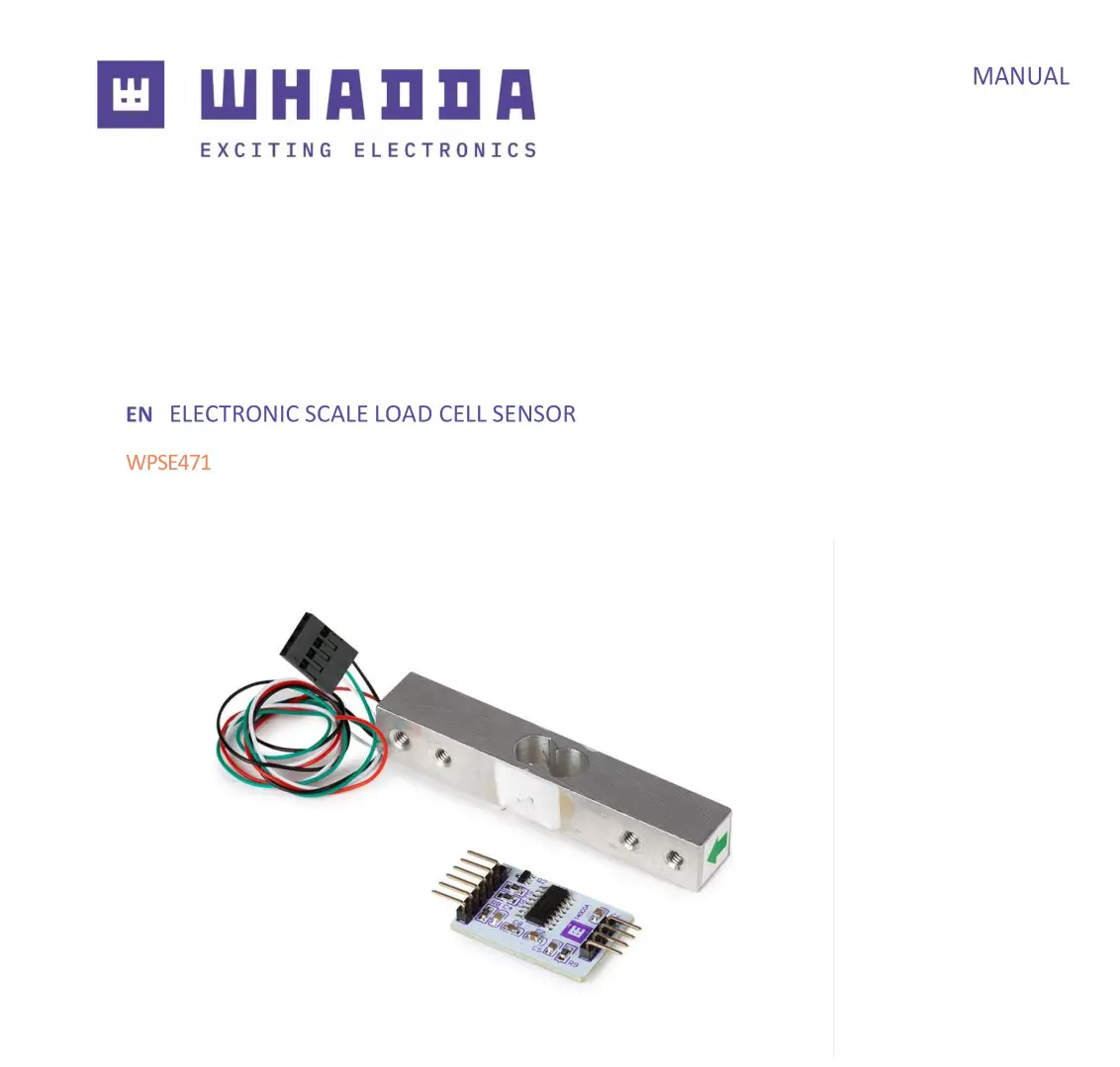 WHADDA WPSE471 Electronic Scale Load Cell Sensor User Manual