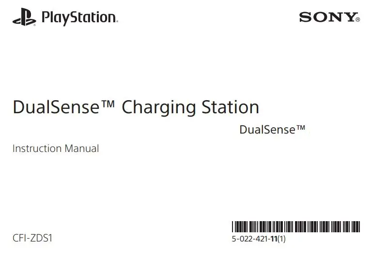 SONY DualSense Charging Station Instruction Manual