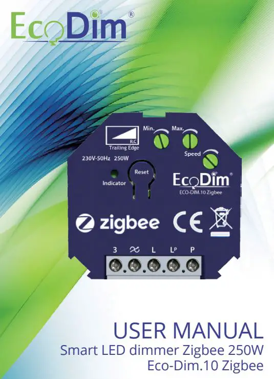 EcoDim Eco-Dim.10 Zigbee 250W Smart LED Dimmer User Manual