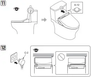 TOTO WASHLET C5 Electronic Toilet Elongated Bidet Seat - Installation procedure 111