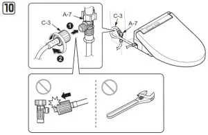 TOTO WASHLET C5 Electronic Toilet Elongated Bidet Seat - Installation procedure 9