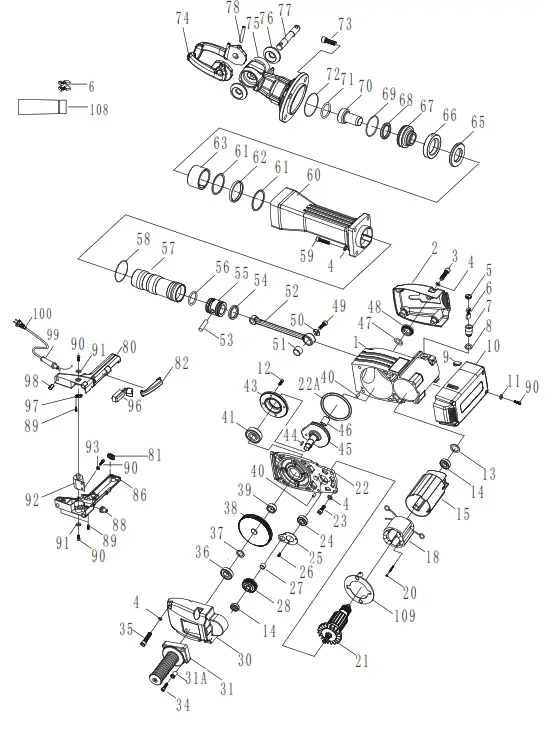 BAUER 64608 70 LB Pro Breaker Hammer- assembly