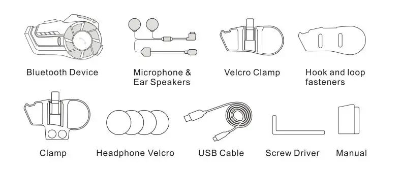 HYSNOX HY-01 Bluetooth Intercom Headset fig2