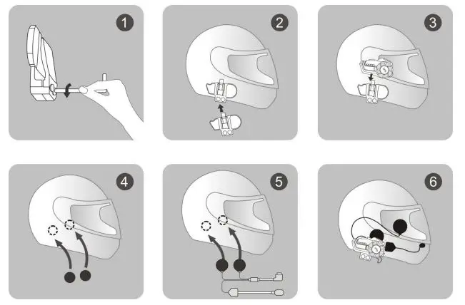 HYSNOX HY-01 Bluetooth Intercom Headset fig3