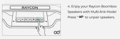 RAYCON S51 Boombox Speaker User Manual - Multi Link Mode