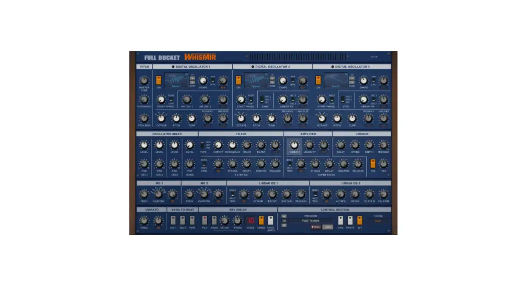 Full Bucket Whispair Performance Synthesizer Owner's Manual Full Bucket Whispair Performance Synthesizer Owner's Manual