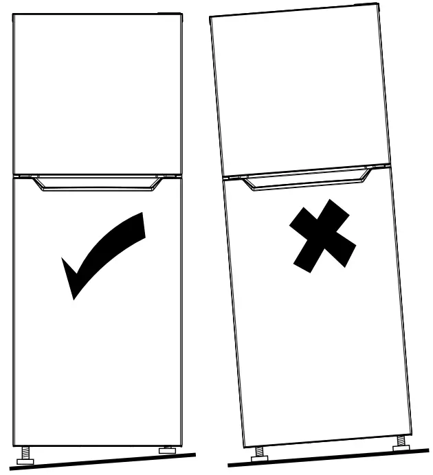 TUSCANY TU RF197WH 197 Litre Fridge Freezer - levelling