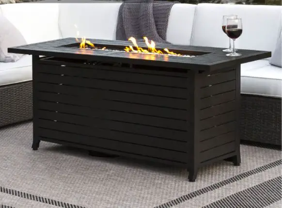 Bcp Sky3289 57 Inch Rectangular Gas Fire Pit Table Instruction Manual