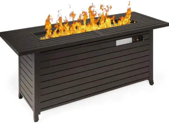BCP SKY3289 57 Inch Rectangular Gas Fire Pit Table