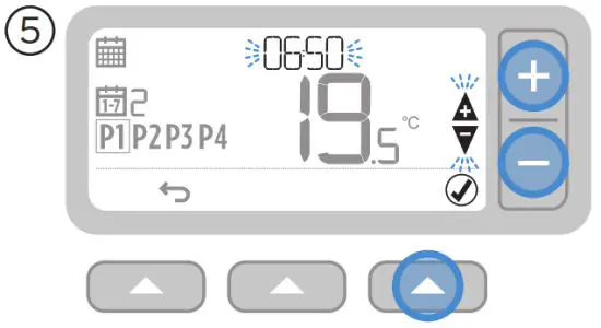 Honeywell T3M Digital Programmable Thermostat - Adjust time