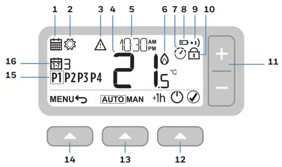 Honeywell T3M Digital Programmable Thermostat - Screen