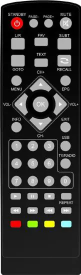 Majestic DEC 663N HD Digital Terrestrial Receiver - REMOTE CONTROL