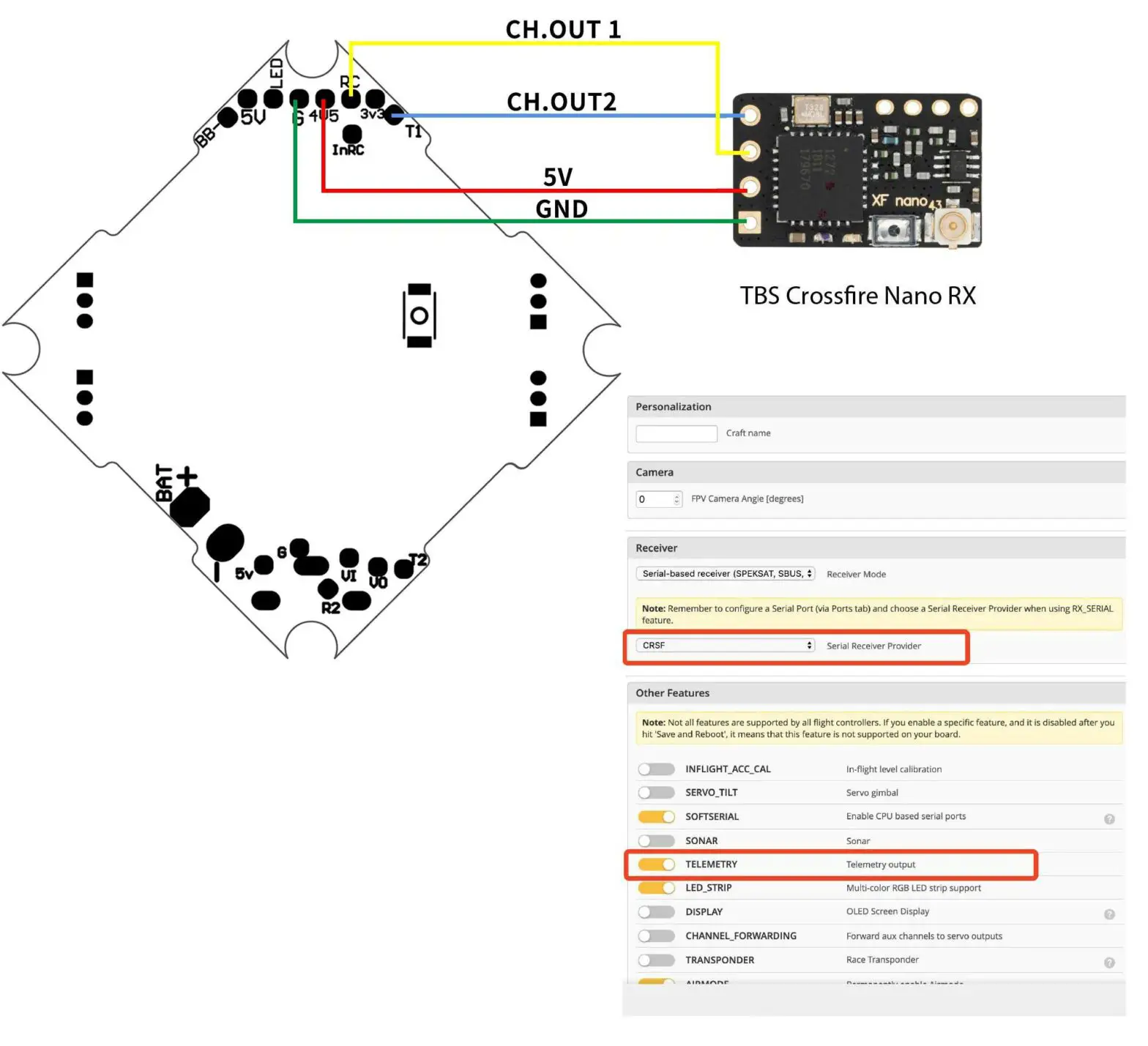 NameLessRC N47 FPV Racing Drone - TBS Crossfire Nano RX