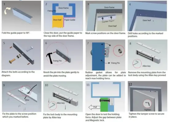 SystemQ ACC510 Zap Surface Mount Mag Lock - Mounting