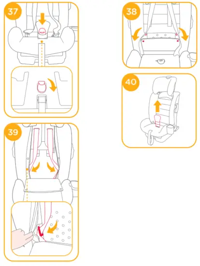 joie Bold R Booster Car Seat -crotch