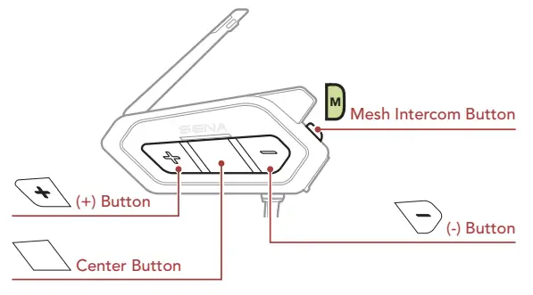 SENA 50R-01 50R Low Profile Motorcycle Bluetooth Communication System-fig5