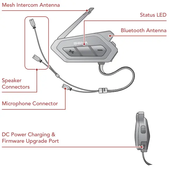 SENA 50R-01 50R Low Profile Motorcycle Bluetooth Communication System-fig6
