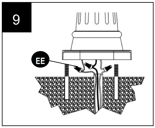 LUTEC 7199601012 Single Head Light Post Lantern - ground wire from the base