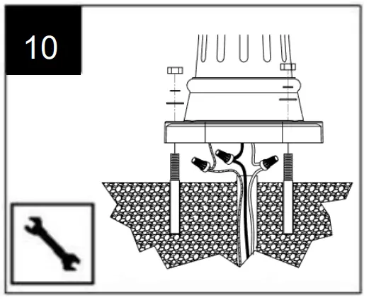 LUTEC 7199601012 Single Head Light Post Lantern -holes on base