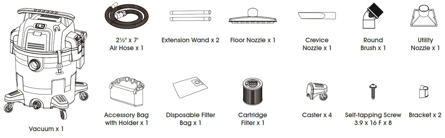 ULINE Dewalt 12 Gallon Wet-Dry Vacuum- item