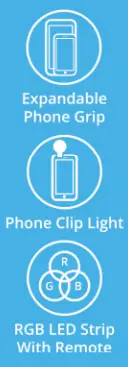 BLUESTONE ZSK10 Vlogger Studio 3-PC Bundle Ring Light - icon2