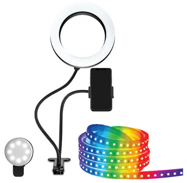 BLUESTONE ZSK10 Vlogger Studio 3-PC Bundle Ring Light