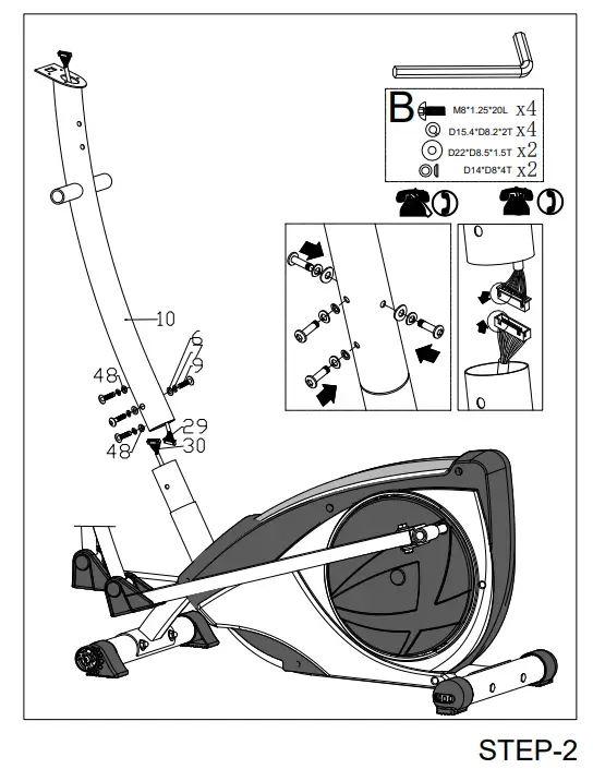 SLIMLINE KH 706A2 Ergometer Elliptical Bike - figure 3