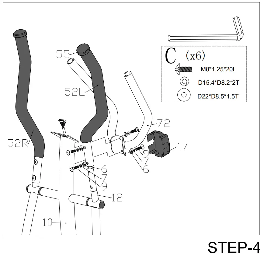 SLIMLINE KH 706A2 Ergometer Elliptical Bike - figure 6