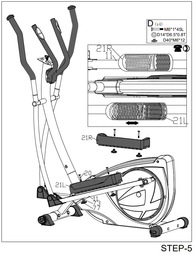 SLIMLINE KH 706A2 Ergometer Elliptical Bike - figure 7
